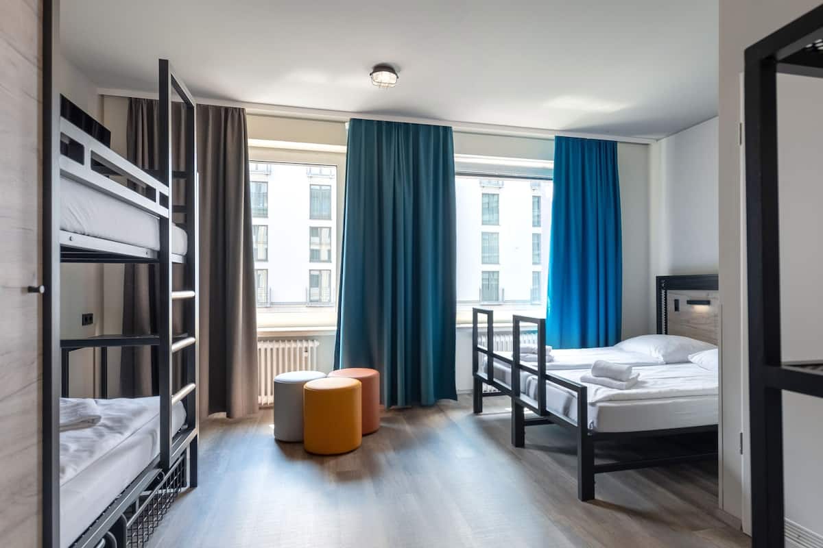 Bed in 4-Bed Dormitory | Blackout drapes, iron/ironing board, free WiFi, bed sheets