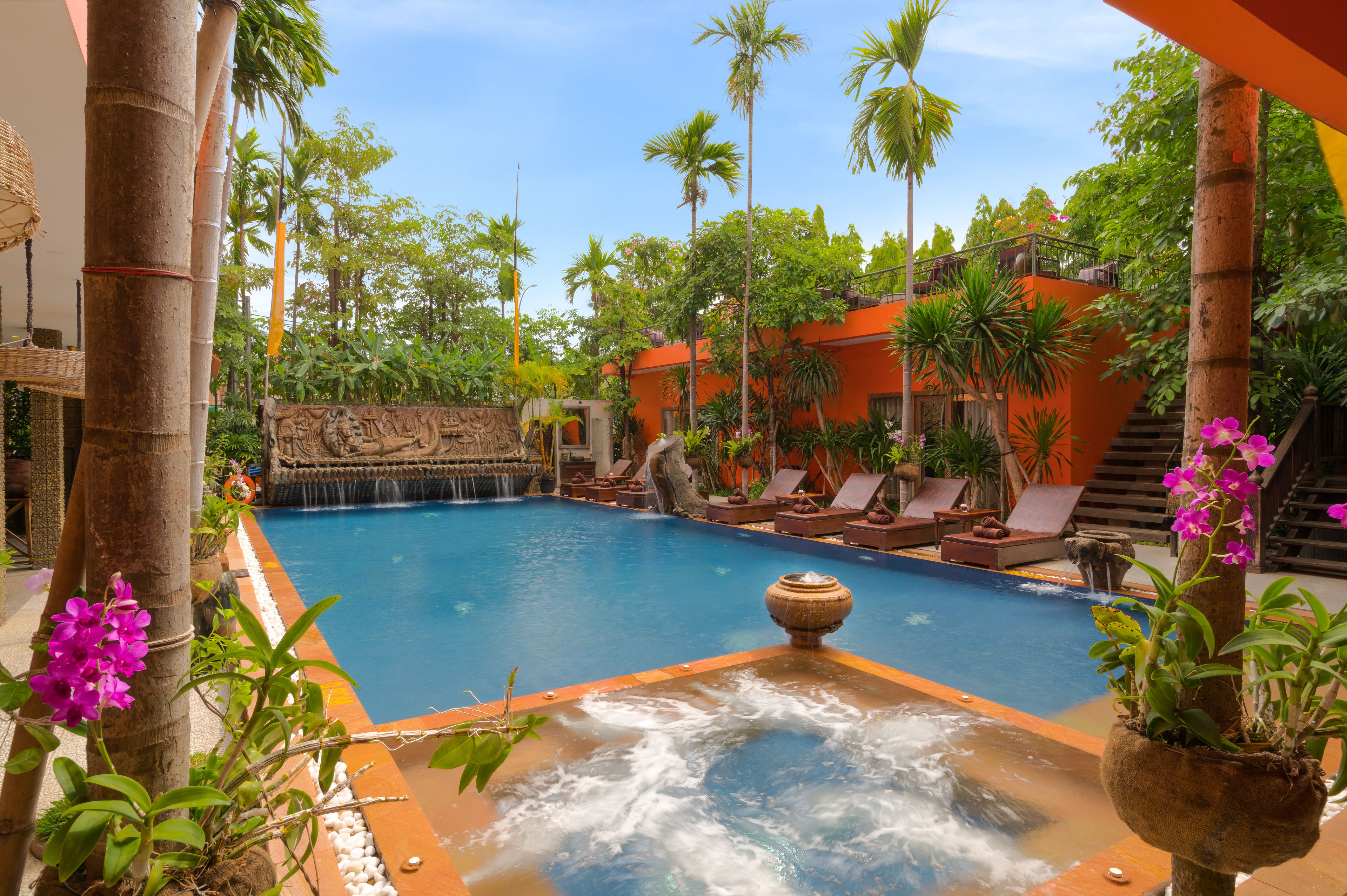 Indoor pool, outdoor pool, open open 24 hours, pool umbrellas