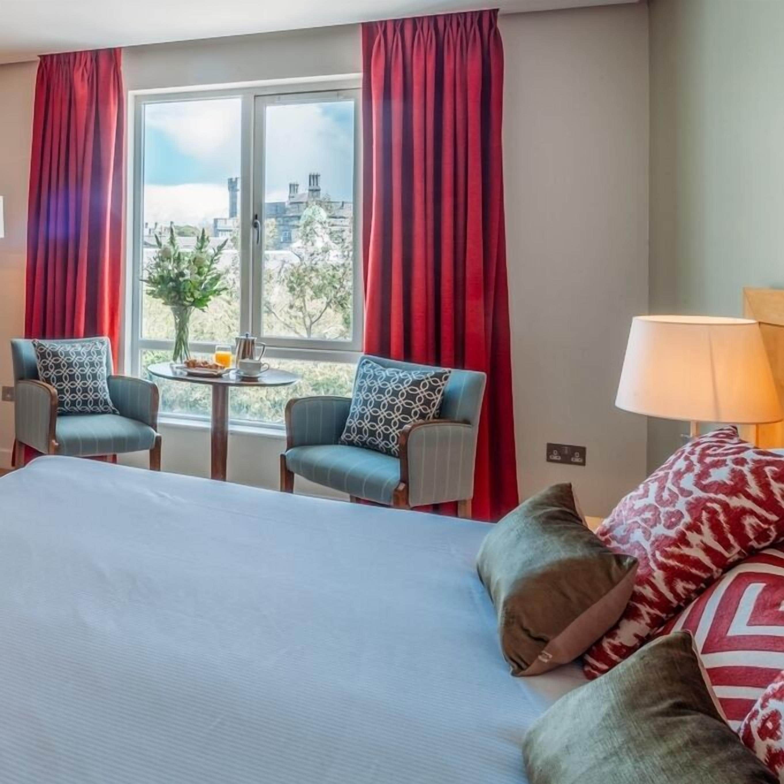 hypo-allergenic bedding, in-room safe, individually decorated