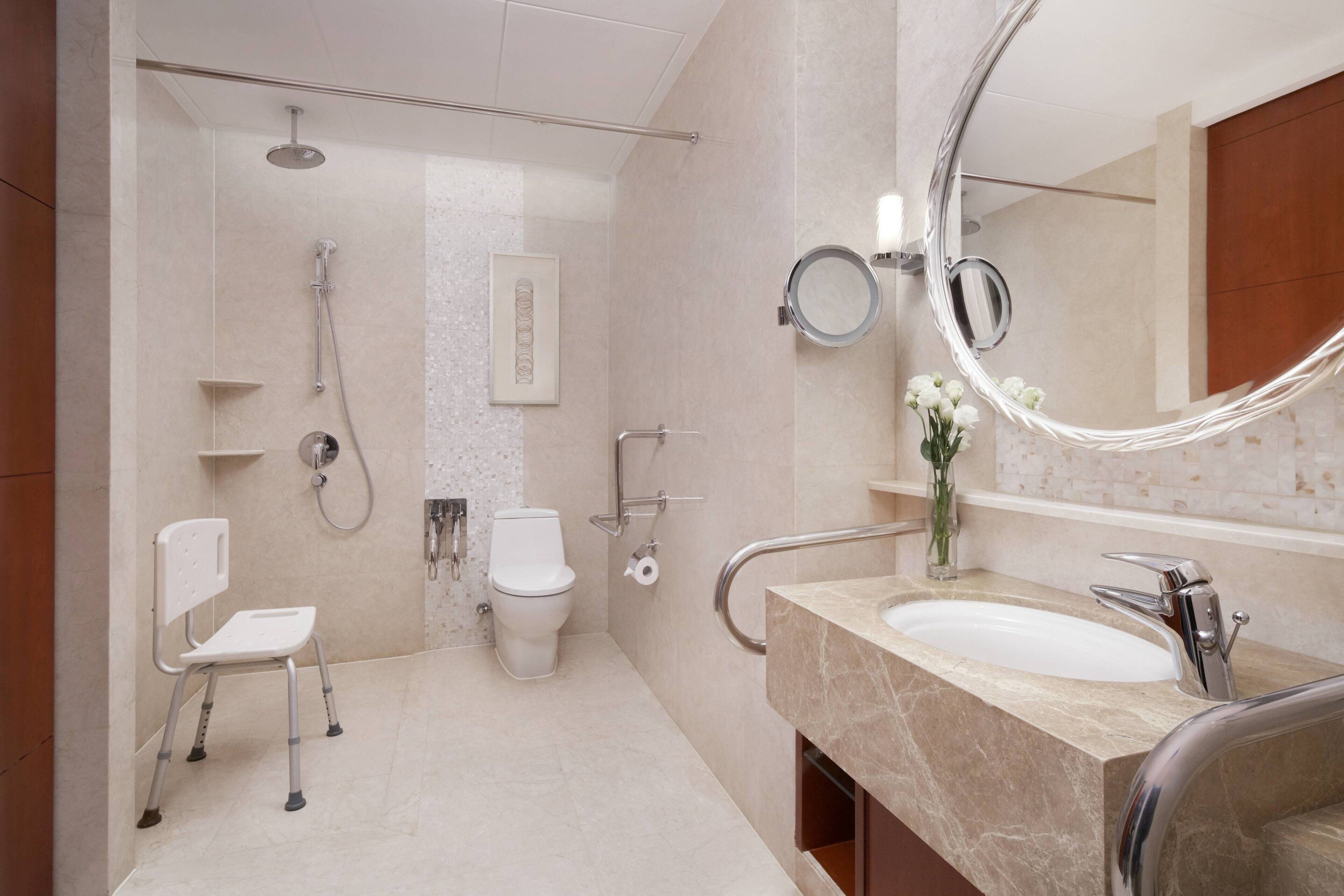 room, 1 king bed | bathroom | separate bathtub and shower, rainfall showerhead, free toiletries