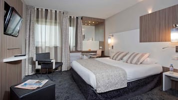 Kamer, 1 tweepersoonsbed | 1 slaapkamer, luxe beddengoed, een bureau, verduisterende gordijnen