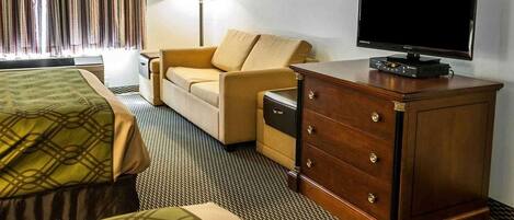 Standard Suite, 2 Double Beds, Non Smoking, Refrigerator & Microwave | Pillowtop beds, desk, iron/ironing board, free WiFi