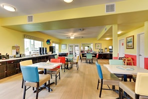 Free daily self-service breakfast