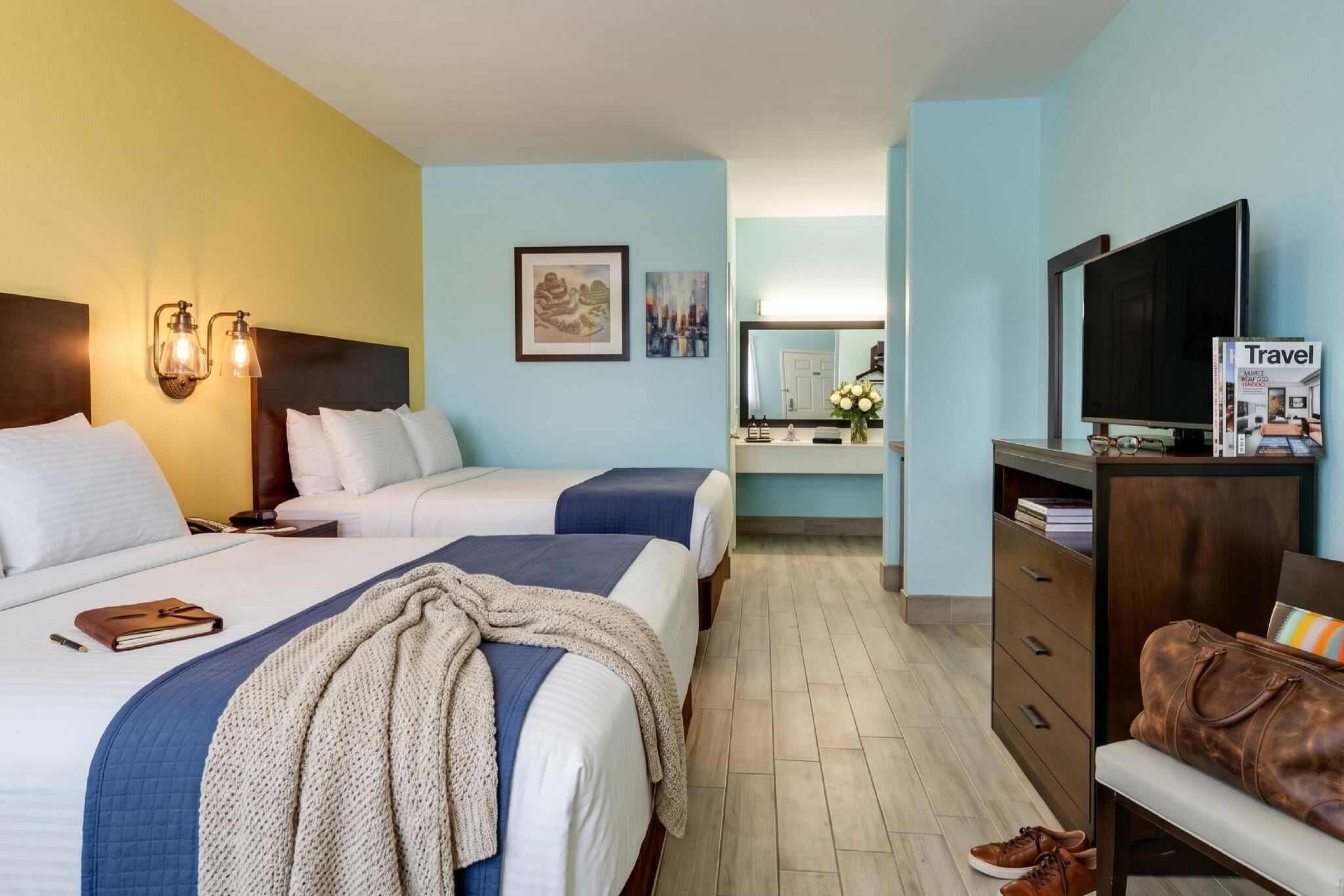 Room, 2 Queen Beds, Non Smoking, Kitchenette | Premium bedding, desk, iron/ironing board, free WiFi