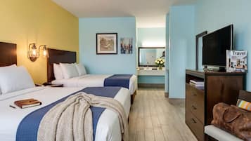 Room, 2 Queen Beds, Non Smoking, Kitchenette | Premium bedding, desk, iron/ironing board, free WiFi