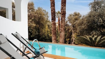 Premium Double Room with Sharing pool | ミニバー、セーフティボックス (室内)、デスク、防音設備