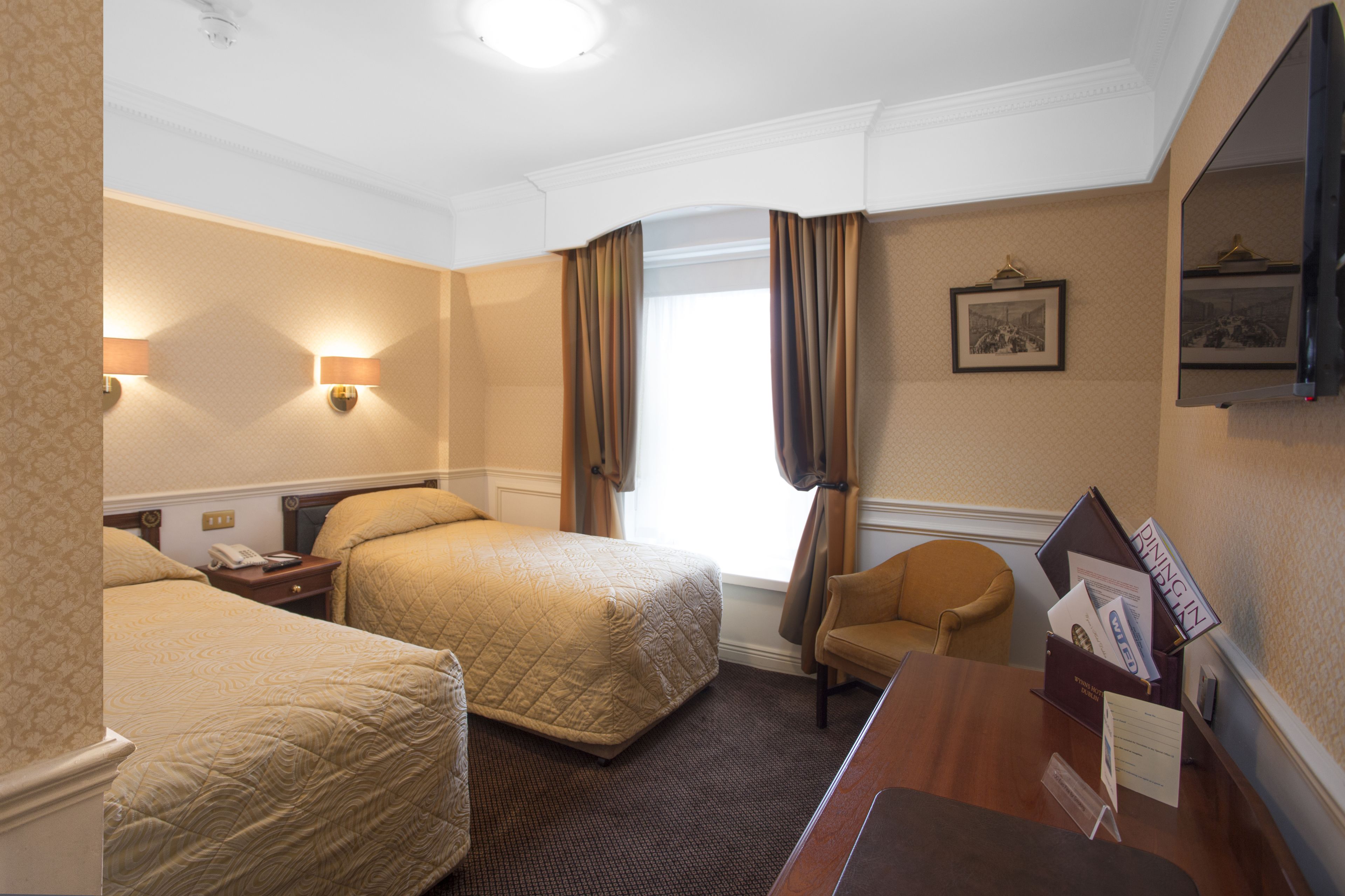 standard twin room | in-room safe, desk, iron/ironing board, free wifi