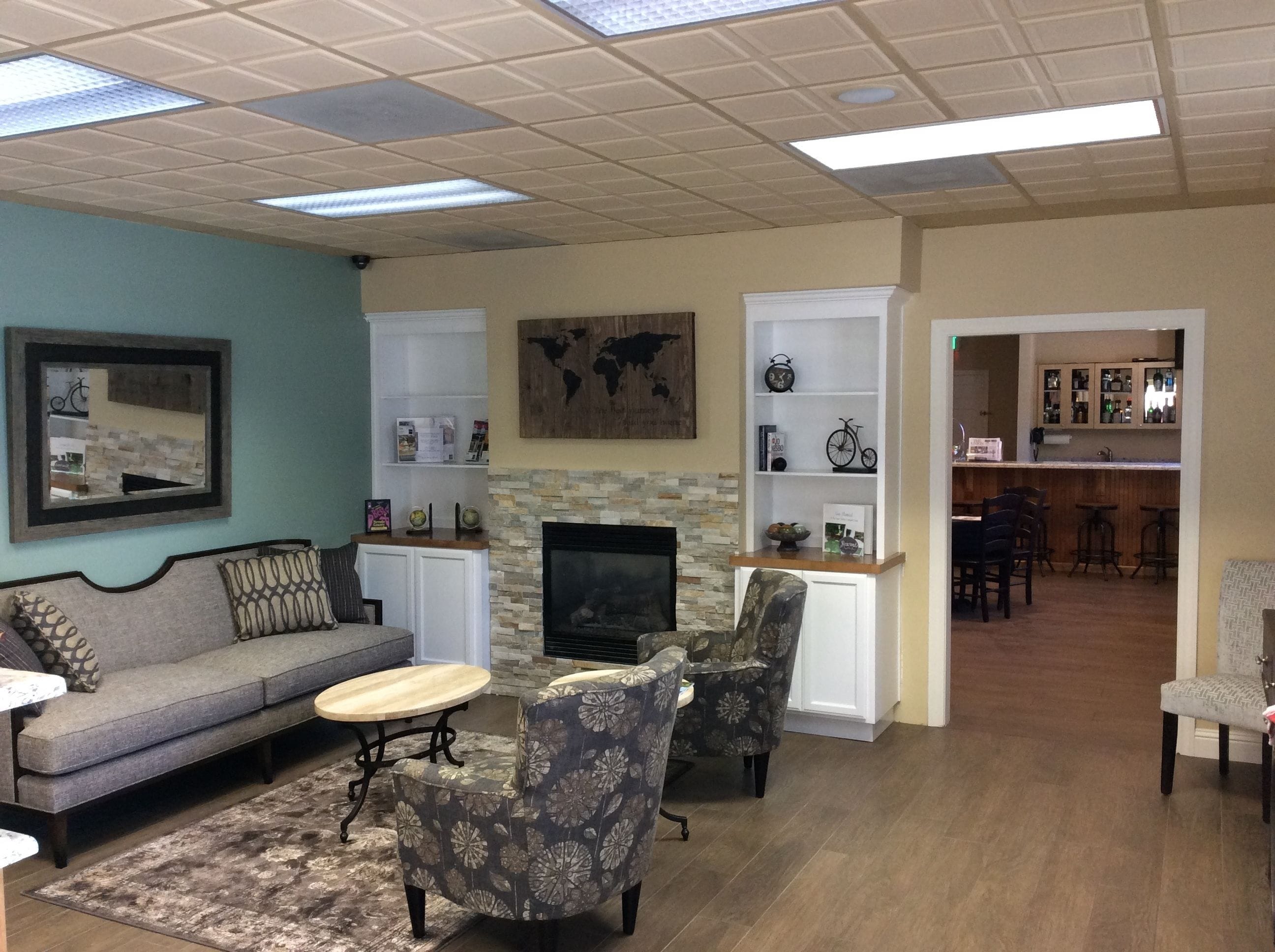 Sala de estar en el lobby