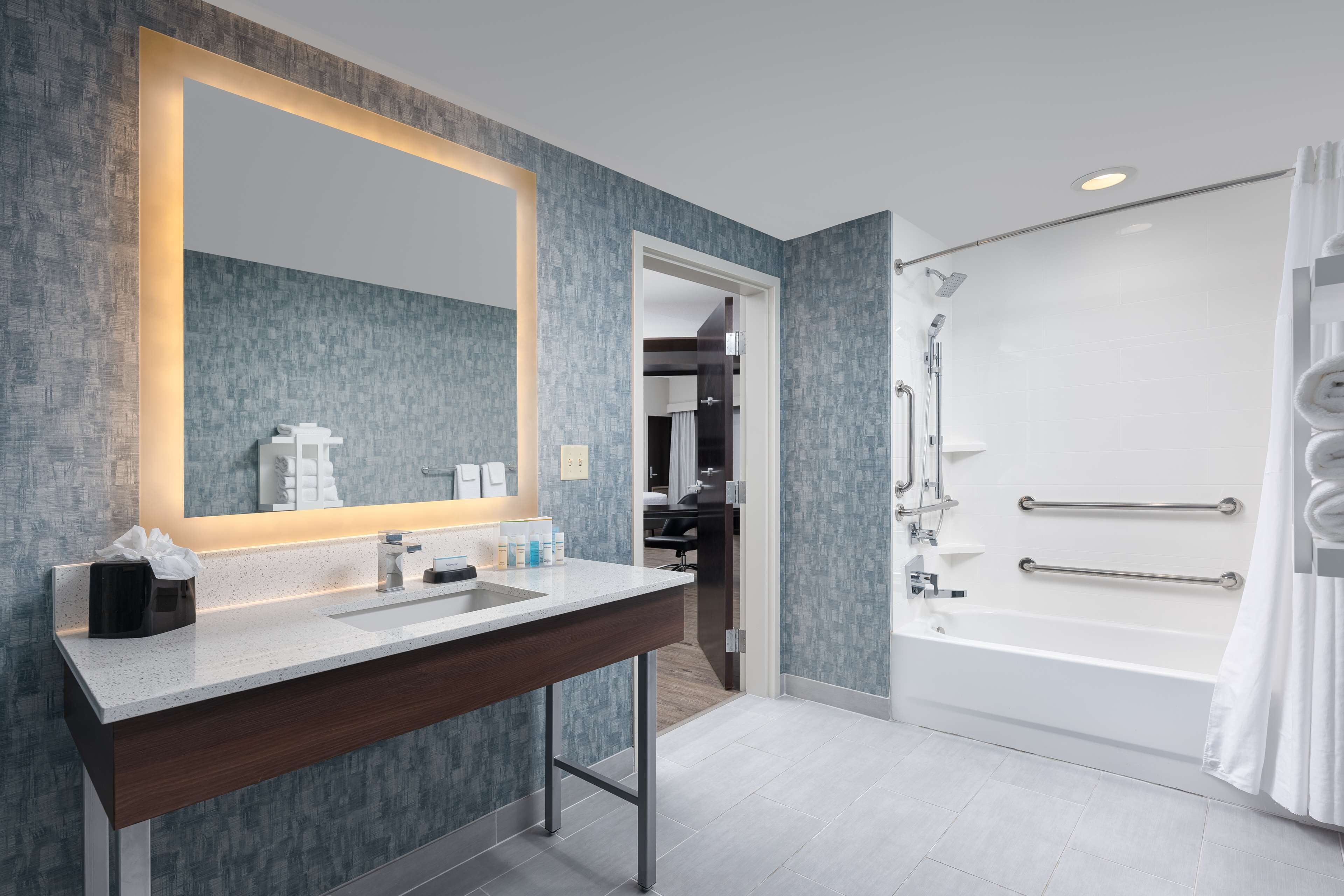 free toiletries, hair dryer, towels, soap