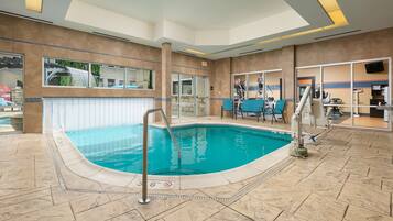 Indoor pool, outdoor pool, open 6:00 AM to 10:00 PM, pool loungers