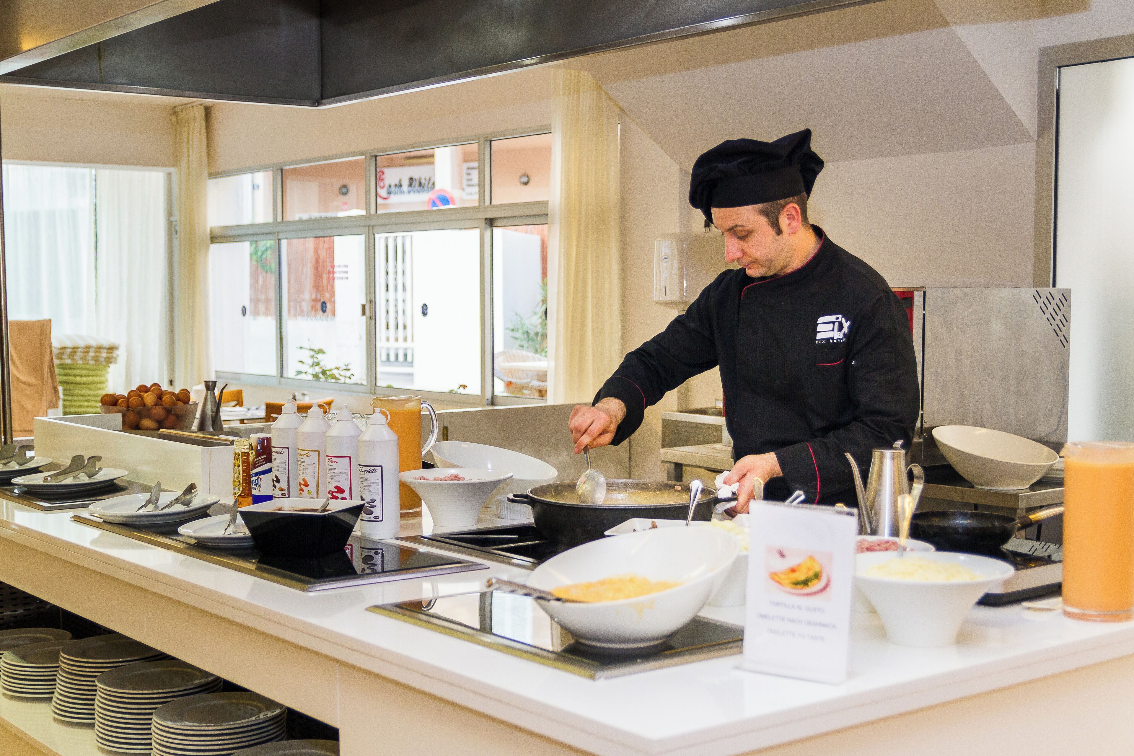 Daily buffet breakfast (EUR 14 per person)