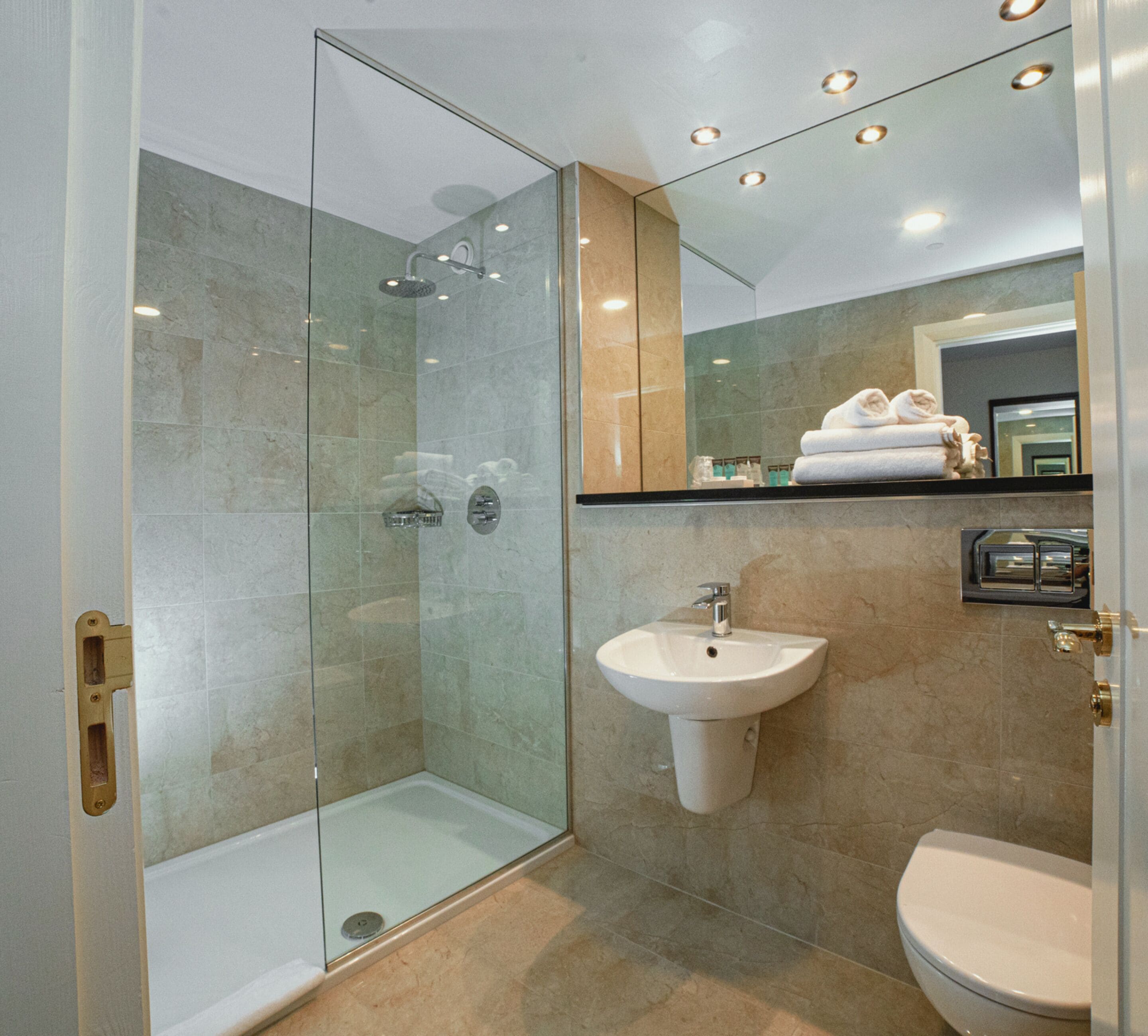 free toiletries, hair dryer, towels, soap