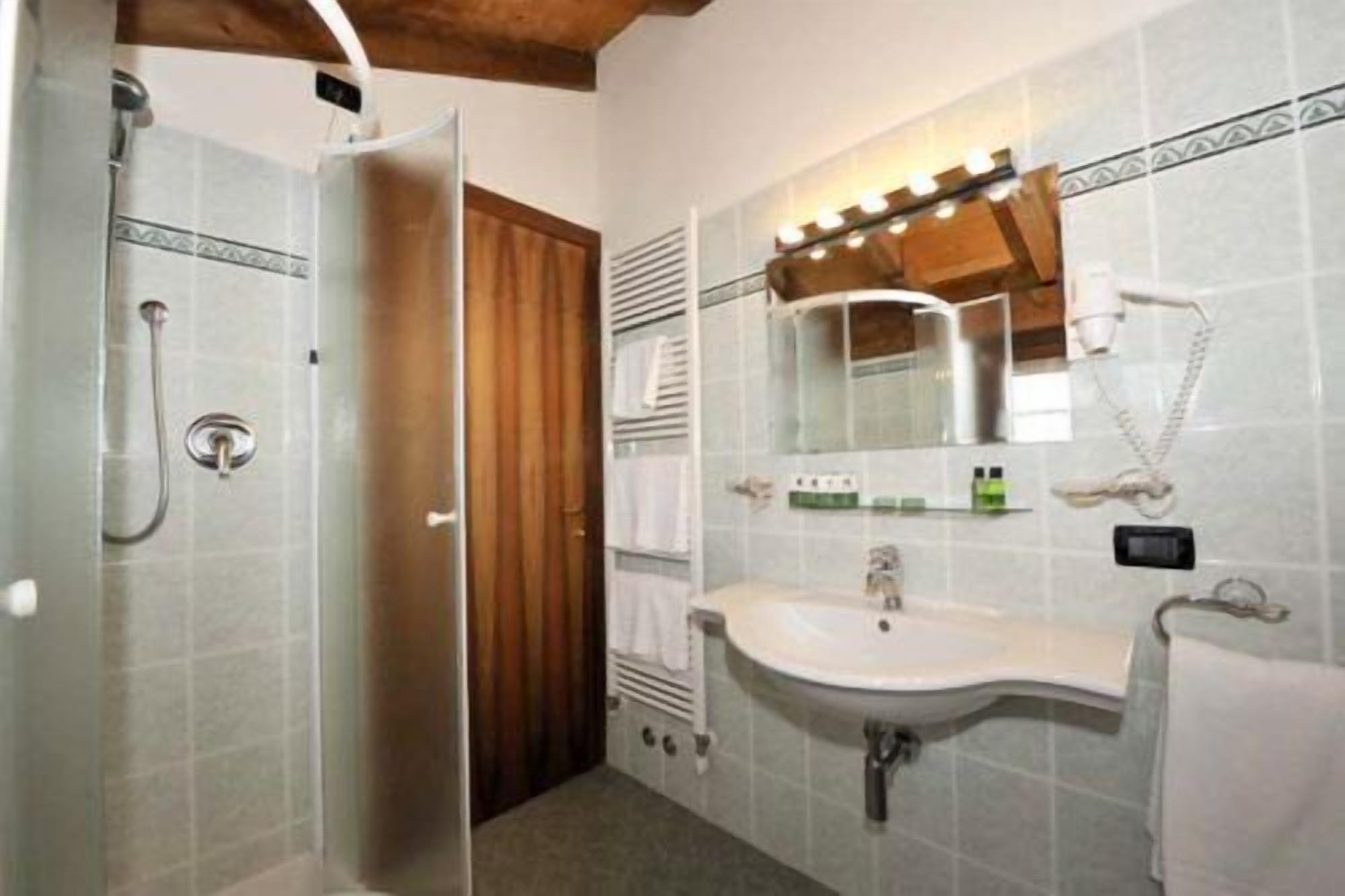 shower, free toiletries, hair dryer, bidet