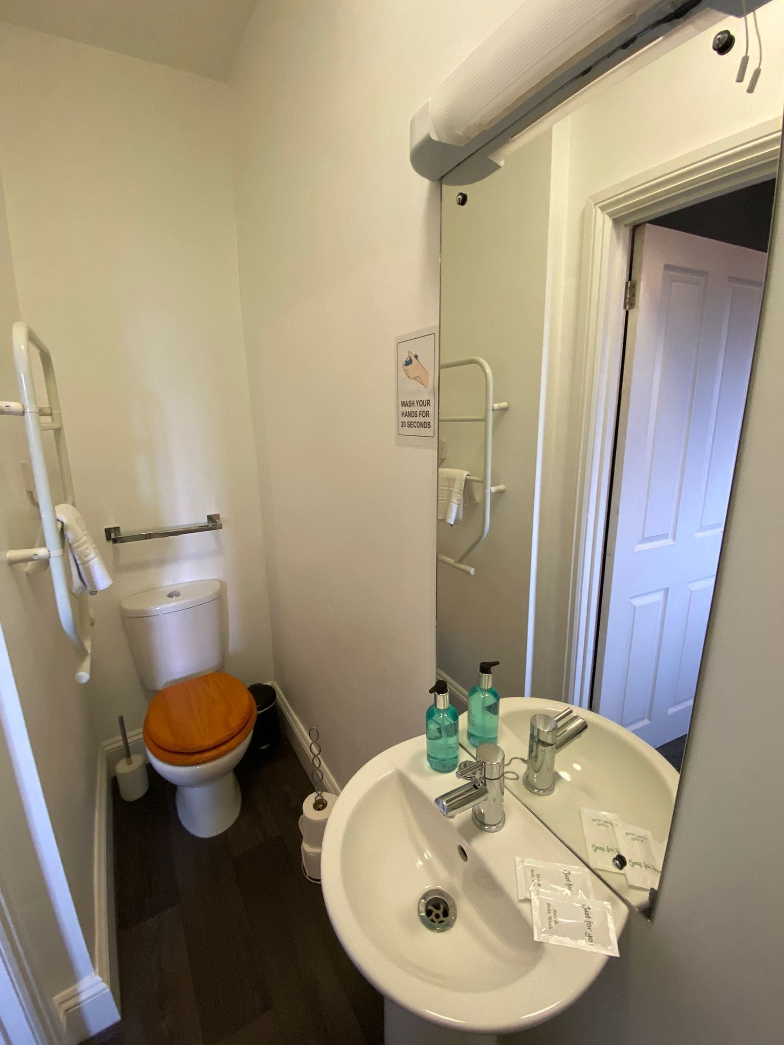 Free toiletries, hair dryer, towels