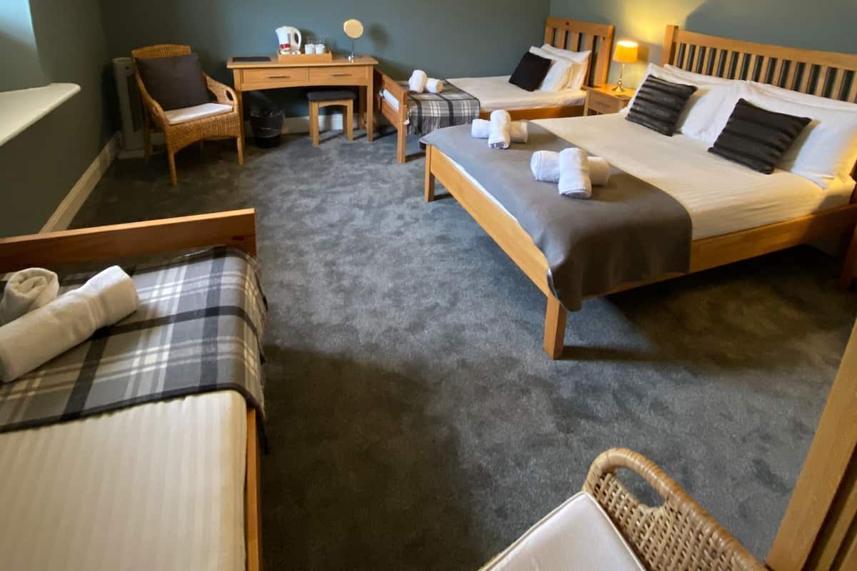 Desk, iron/ironing board, free WiFi, bed sheets