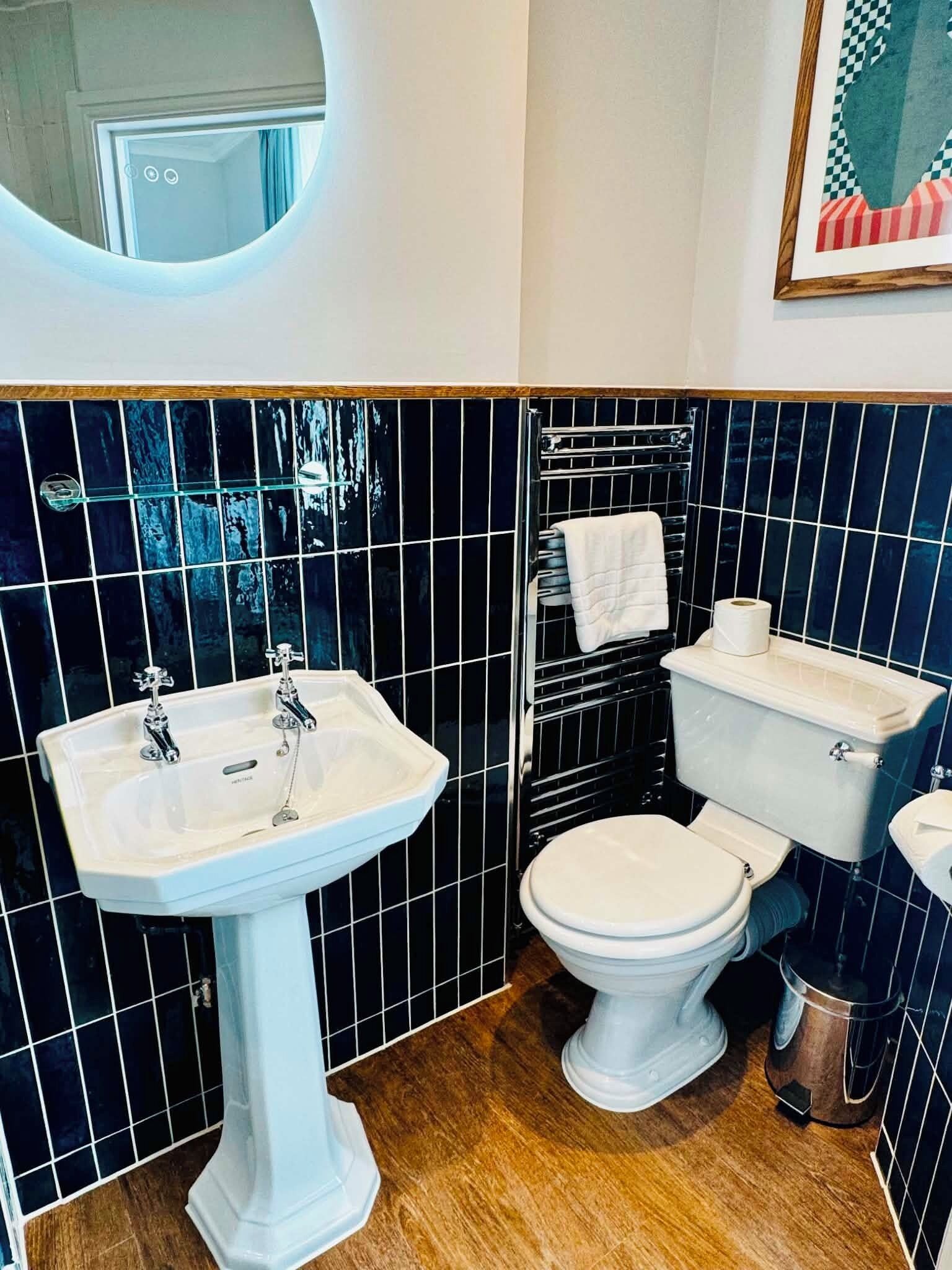 Free toiletries, hair dryer, towels