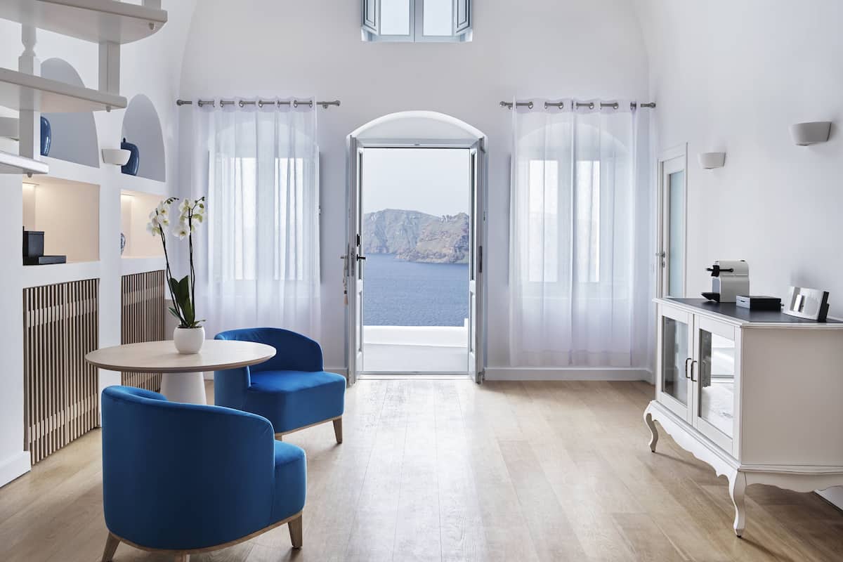 Suite, hidromasaje, vista al mar (Katikies) | Centro de negocios
