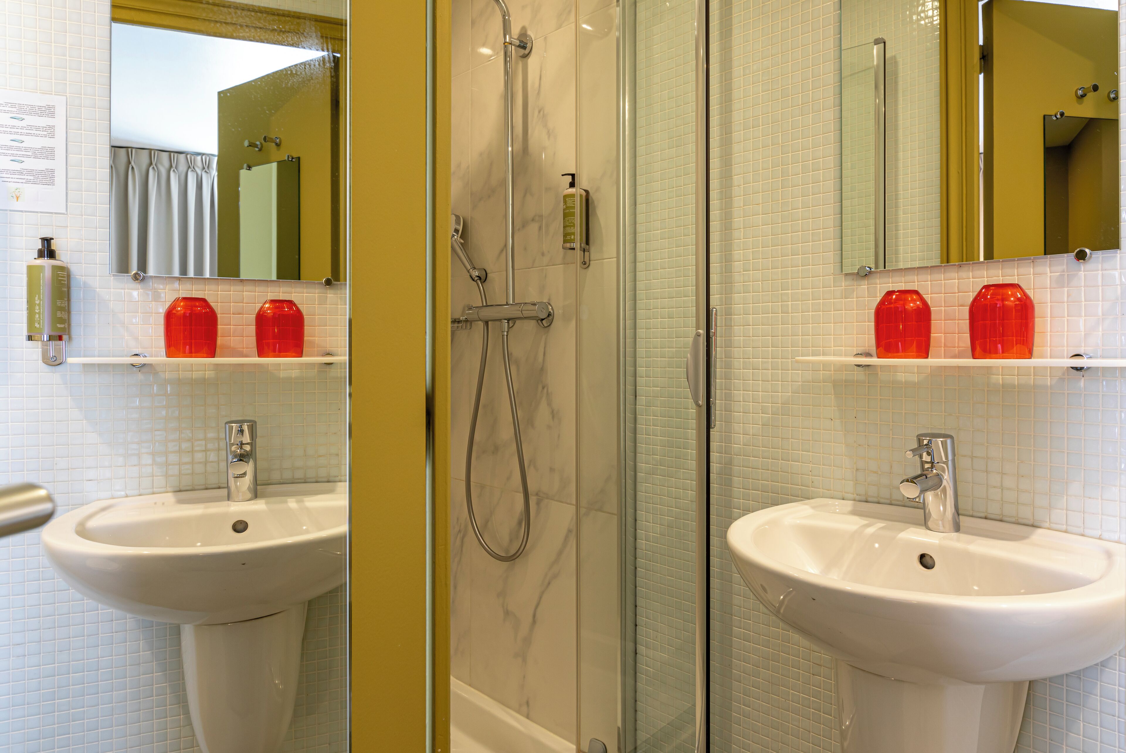classic double room | bathroom | hair dryer, slippers, towels