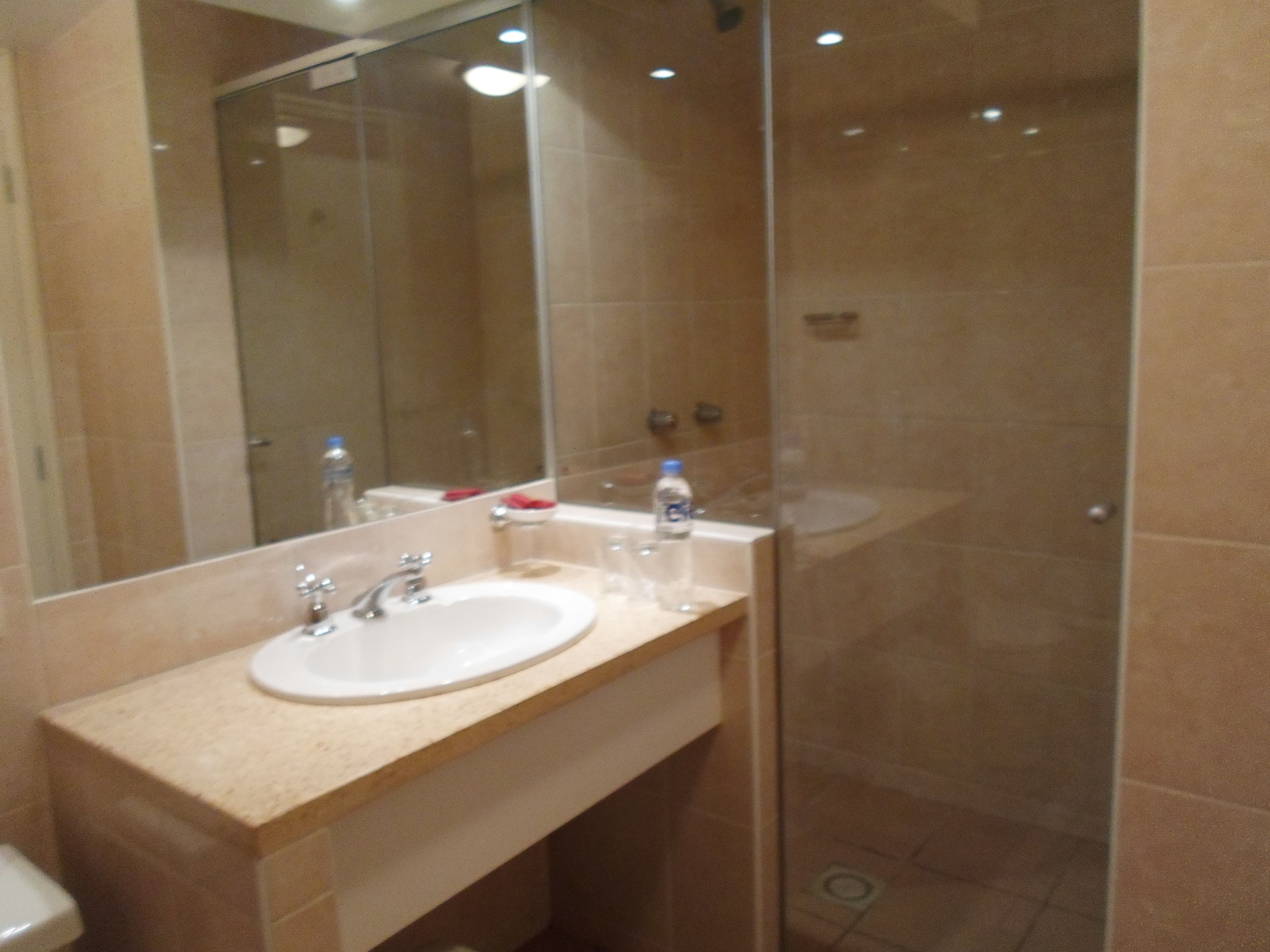 double or twin room | bathroom | combined shower/bathtub, free toiletries, hair dryer, towels