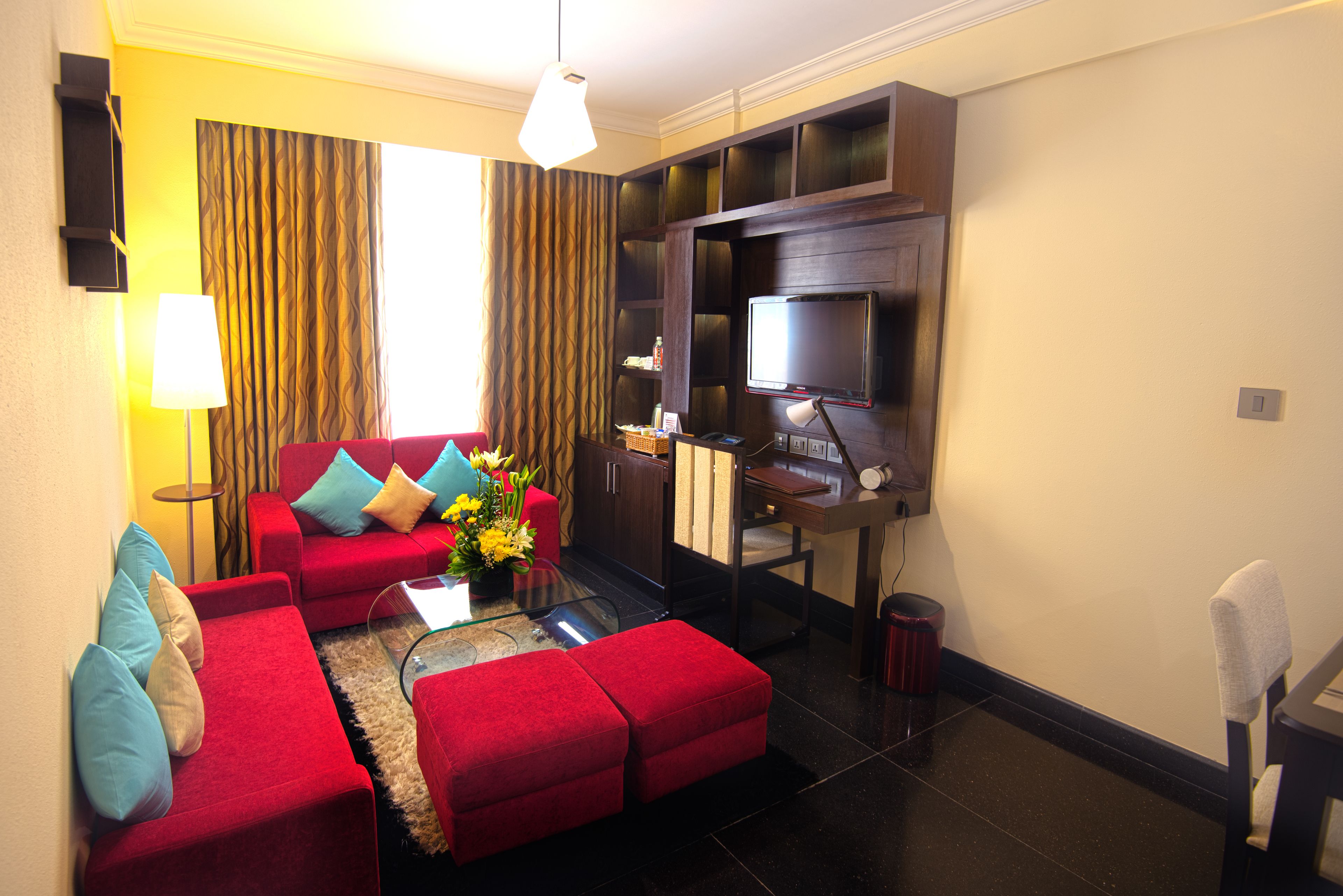 42-inch lcd tv with satellite channels, tv, books