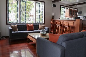 Lunch, dinner served; local cuisine, garden views 