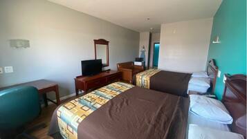 Room, 2 Queen Beds, Non Smoking | Iron/ironing board, free WiFi, bed sheets