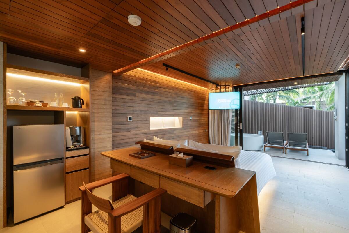 studio pool villa | 1 bedroom, minibar, in-room safe, individually decorated