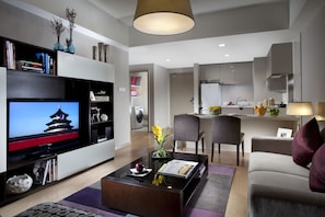 Deluxe Apartment, 1 Bedroom | 1 bedroom, premium bedding, down comforters, in-room safe