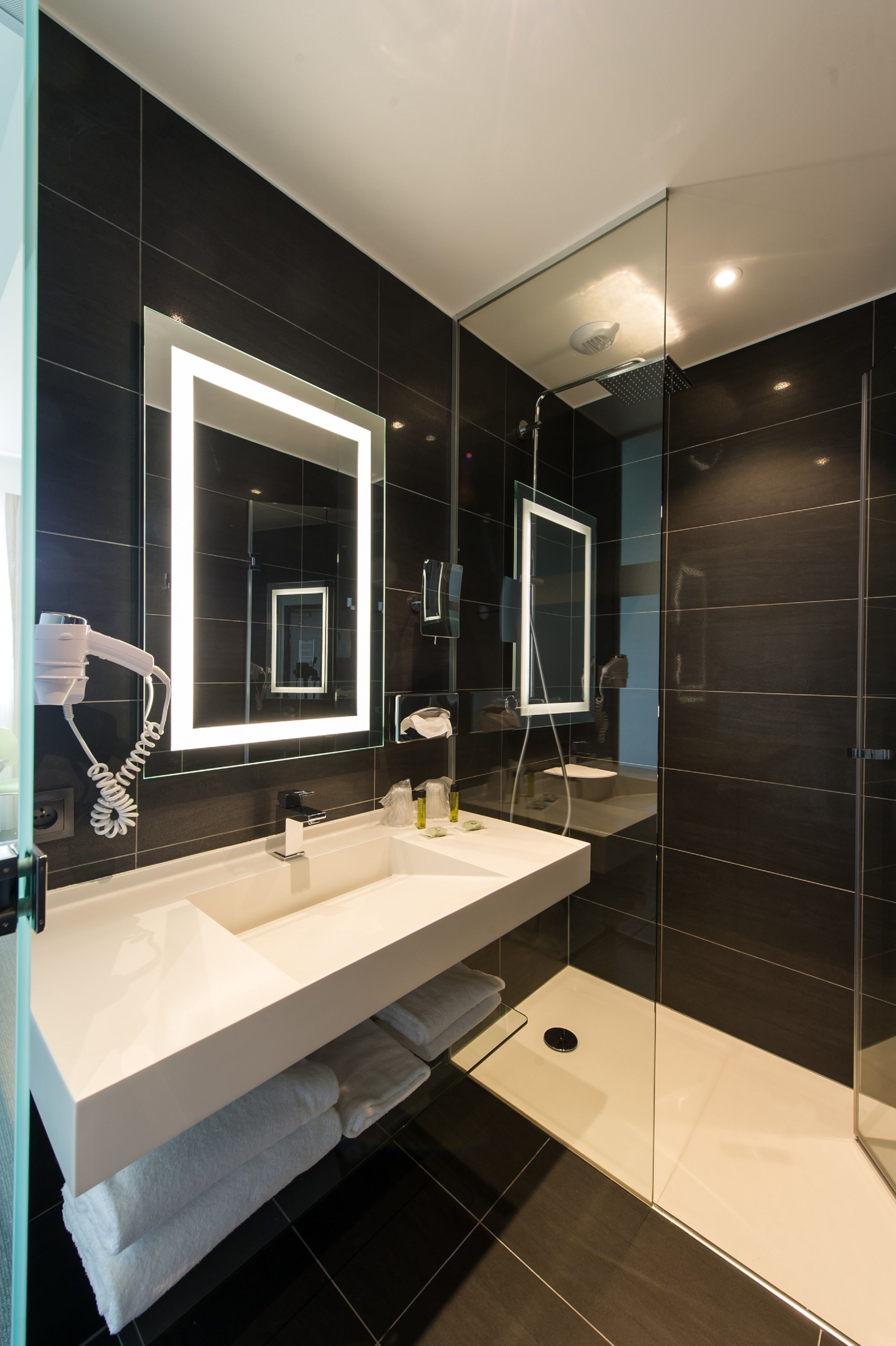 Free toiletries, hair dryer, towels
