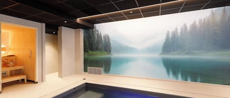 Piscine intérieure, accÚs possible de 7 h à 22 h, cabanas gratuites