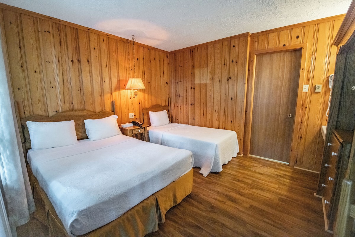 Chambre de base double ou avec lits jumeaux | Lit avec matelas Select Comfort, fer et planche à repasser