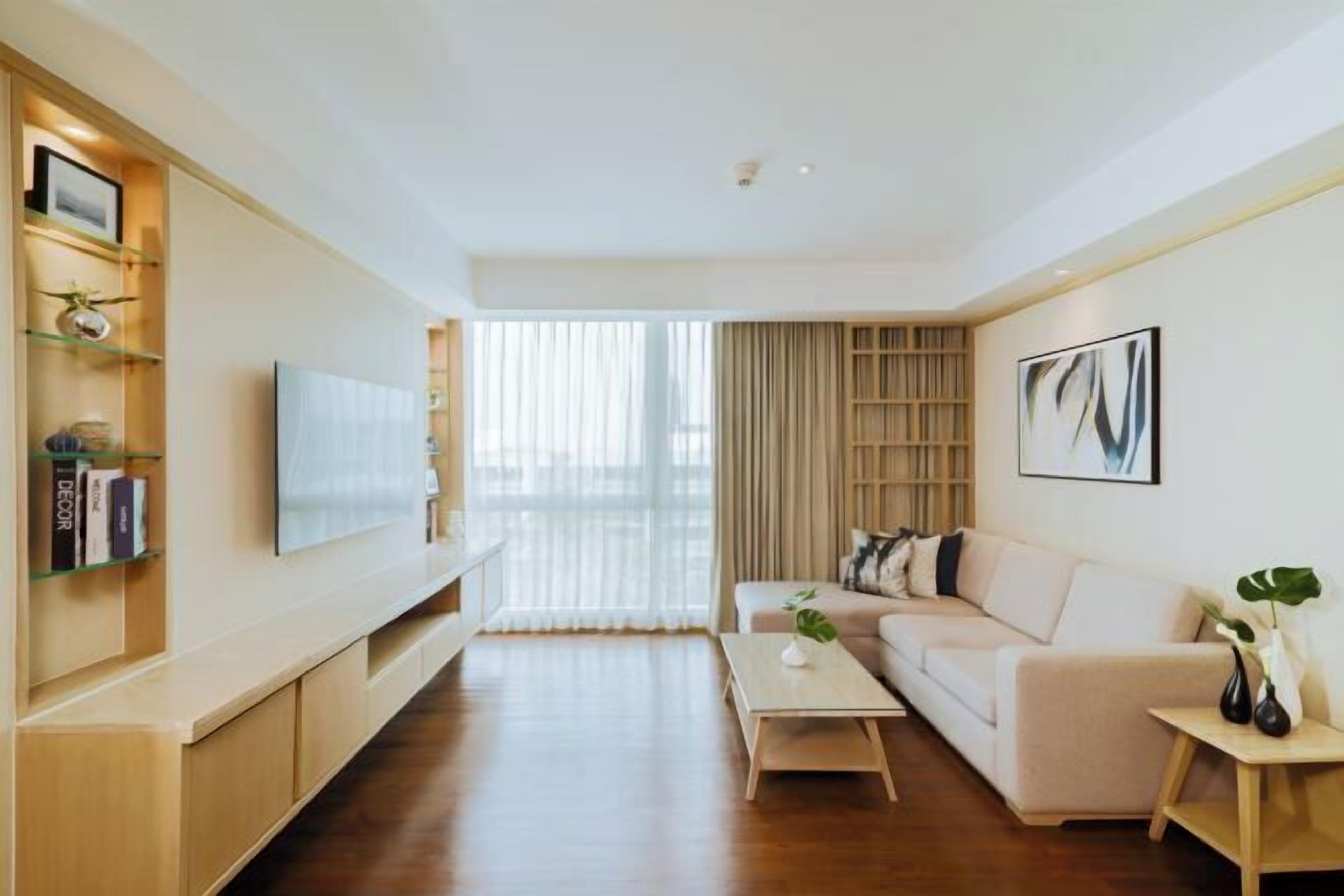 55-inch LCD TV with satellite channels, TV, books