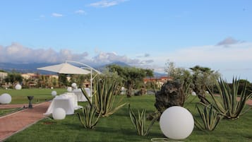 Outdoor banquet area