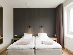 Blackout curtains, iron/ironing board, cots/infant beds, free WiFi