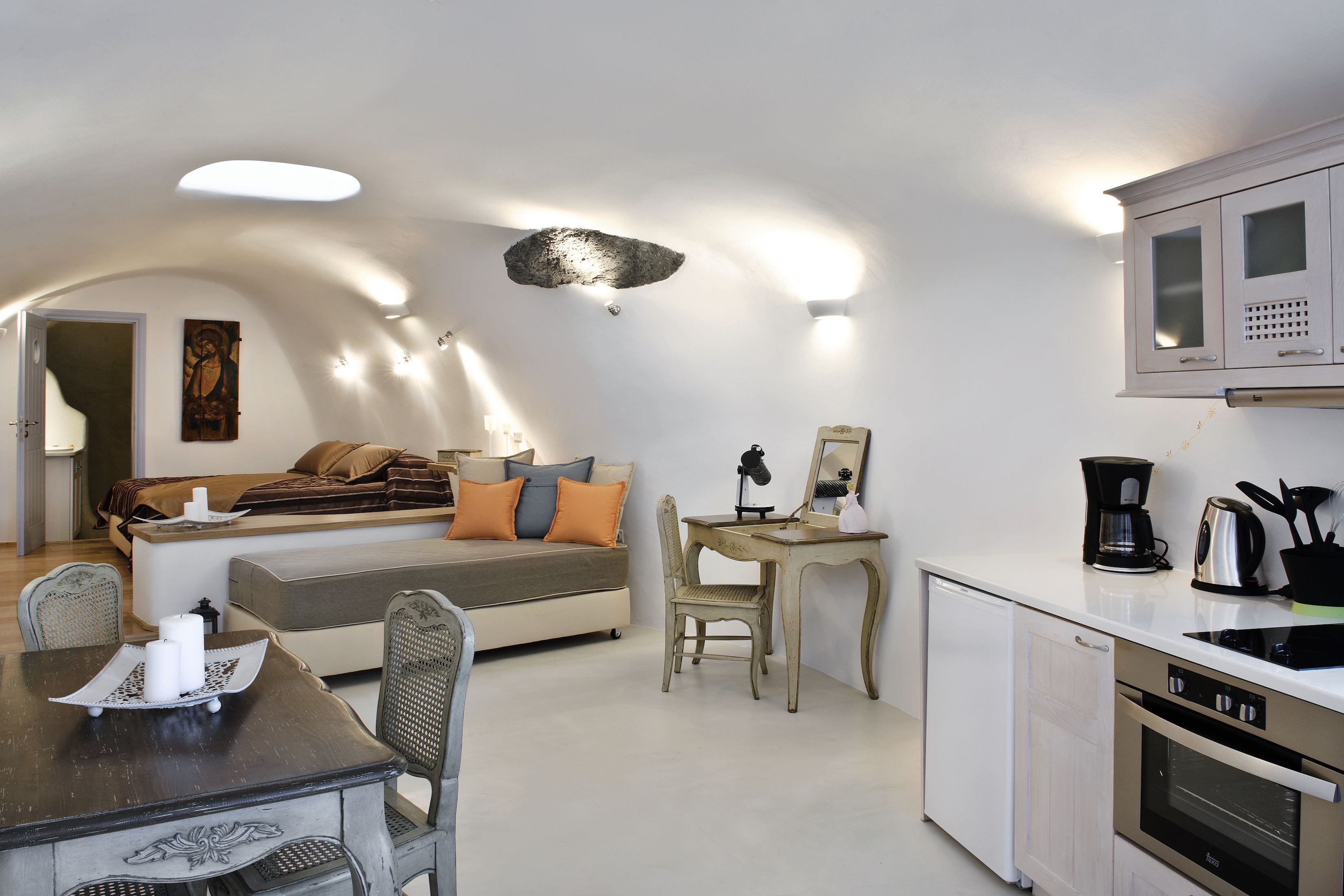 villa, pool access | private kitchenette | fridge