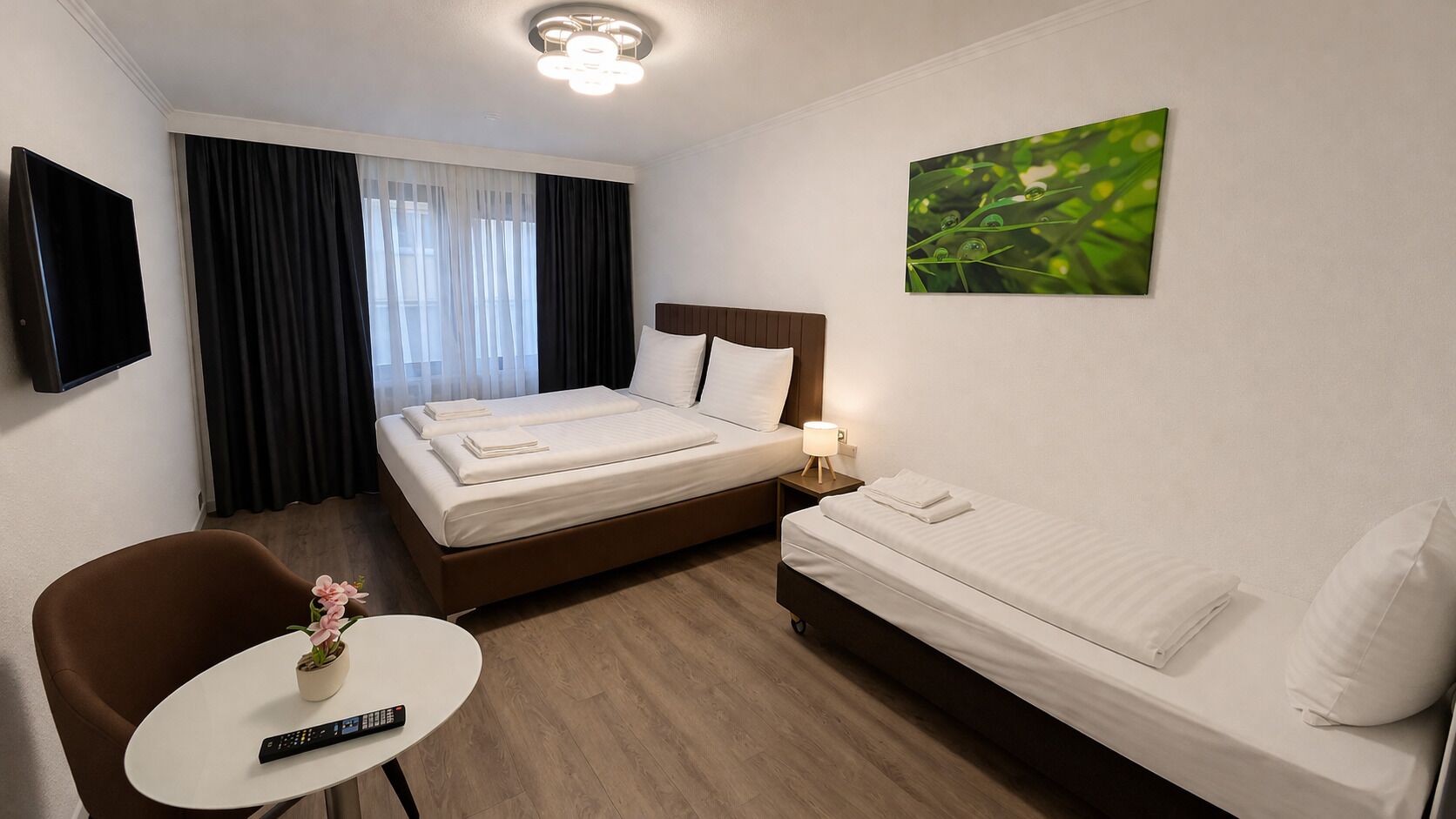 Premium bedding, pillow-top beds, in-room safe, desk