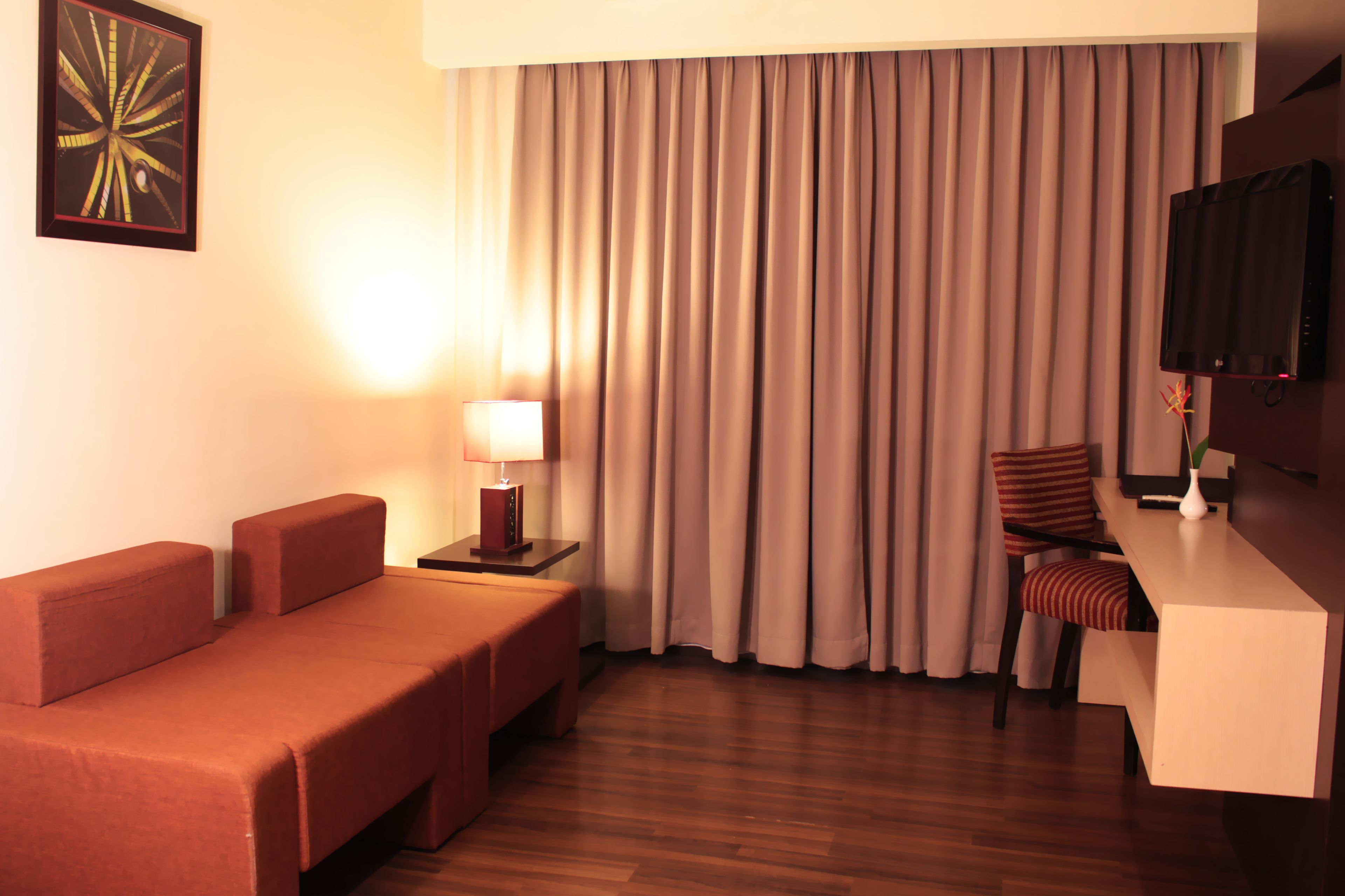 deluxe room | living area | lcd tv
