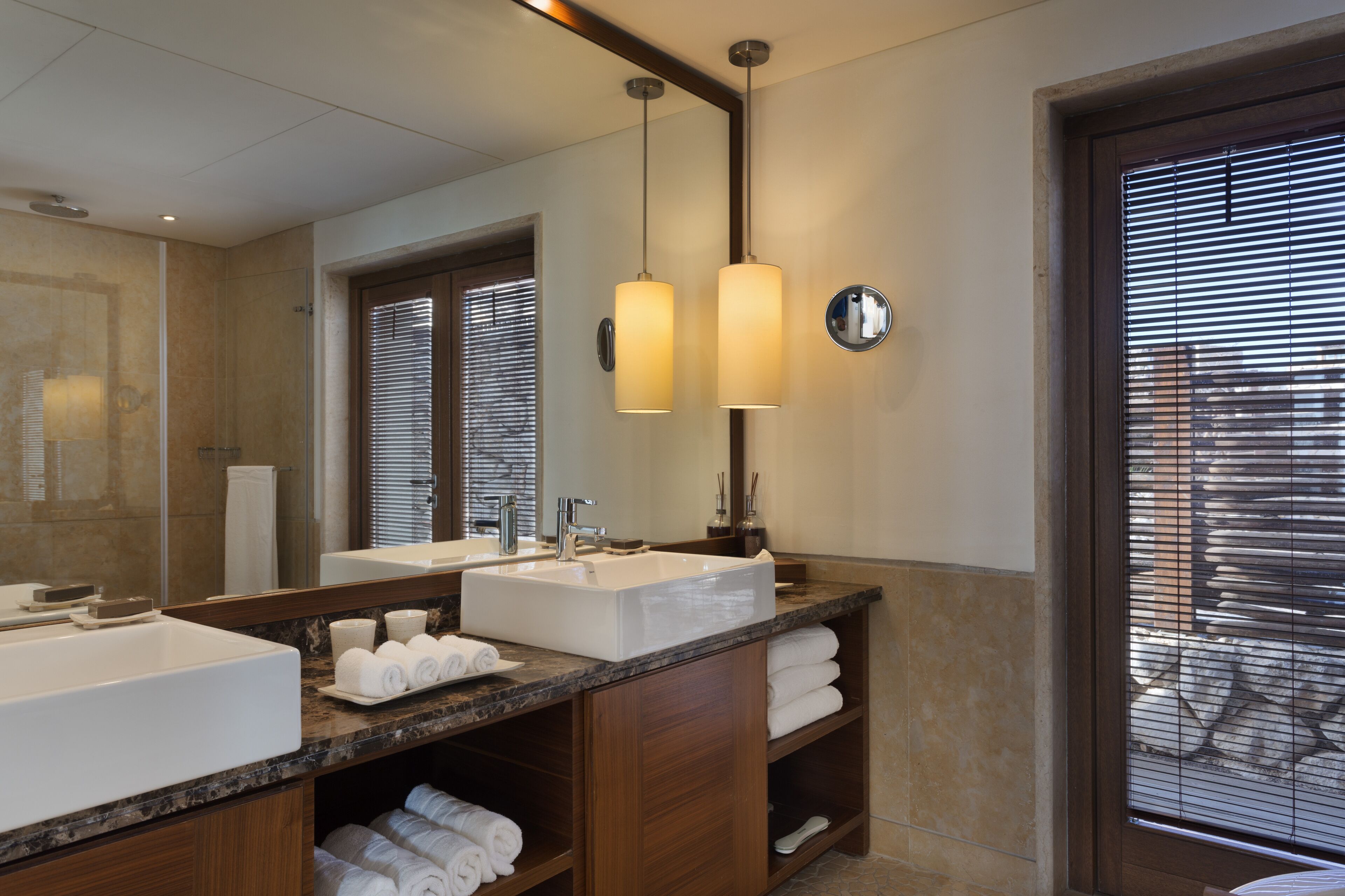 mamshit villa deluxe  | bathroom | separate bathtub and shower, rainfall showerhead, designer toiletries