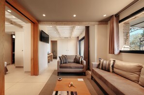 Suite, Sea View (3 people) | Living room - Les Bergeries de Palombaggia (Porto-Vecchio)