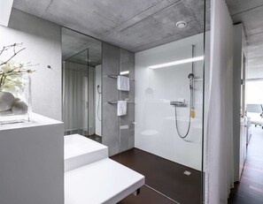 Een douche, gratis toiletartikelen, een haardroger, pantoffels