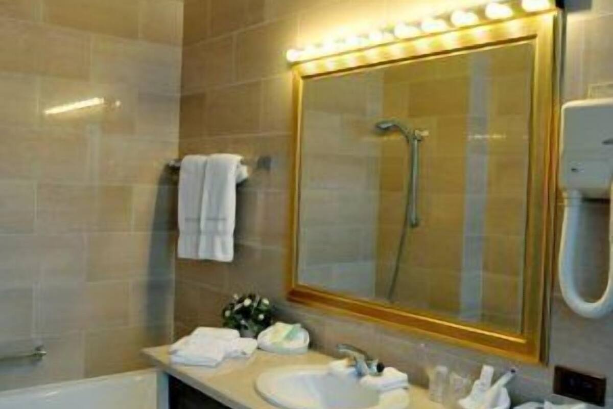 executive double room | bathroom | shower, free toiletries, hair dryer, towels