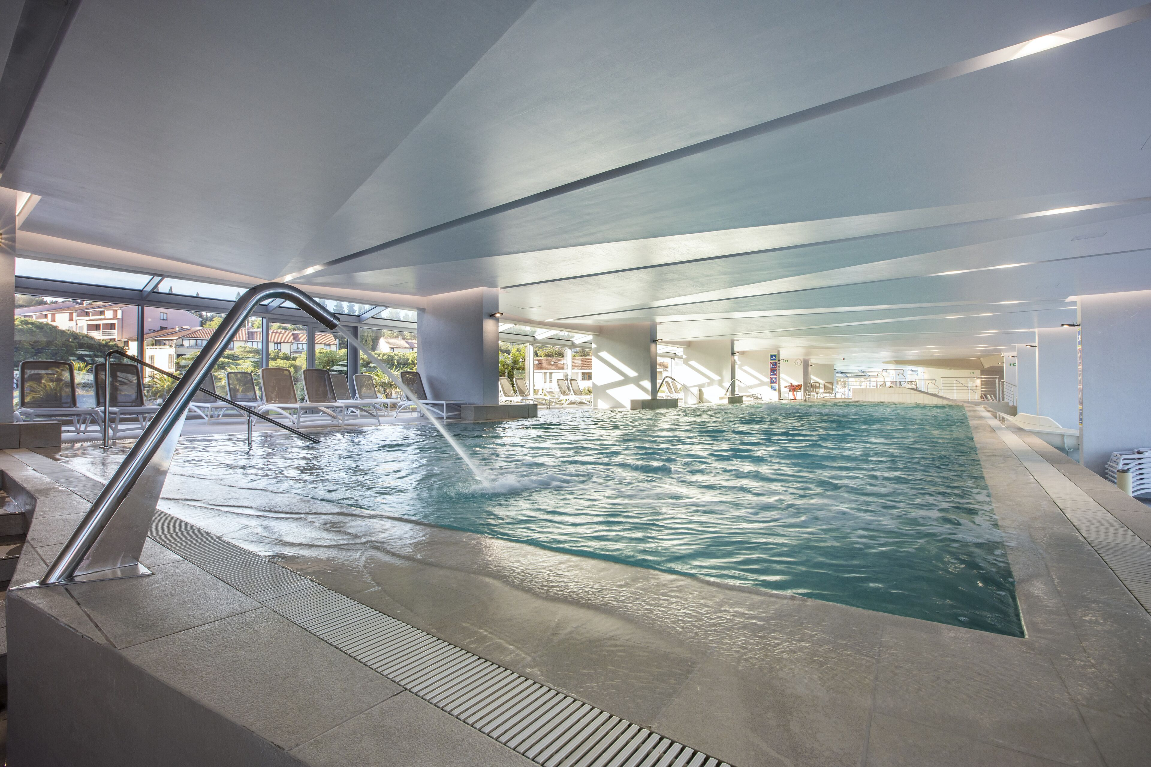 Indoor pool, seasonal outdoor pool