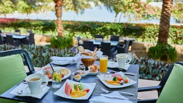 Daily buffet breakfast (OMR 8 per person)