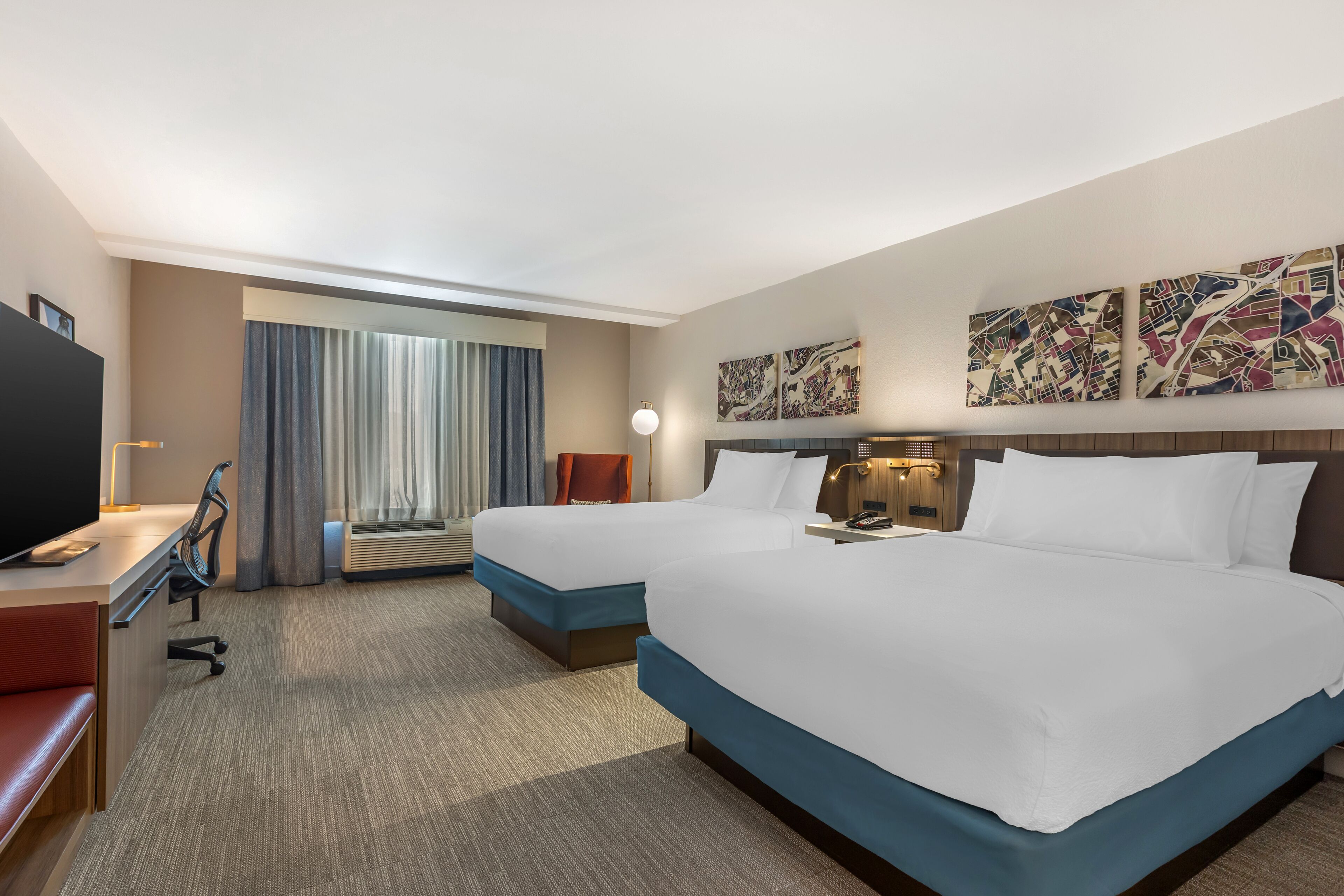 Habitación, 2 camas Queen size | Ropa de cama de alta calidad y camas Select Comfort 