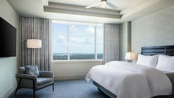 1 makuuhuone, ylelliset vuodevaatteet, minibaari, tallelokero huoneessa