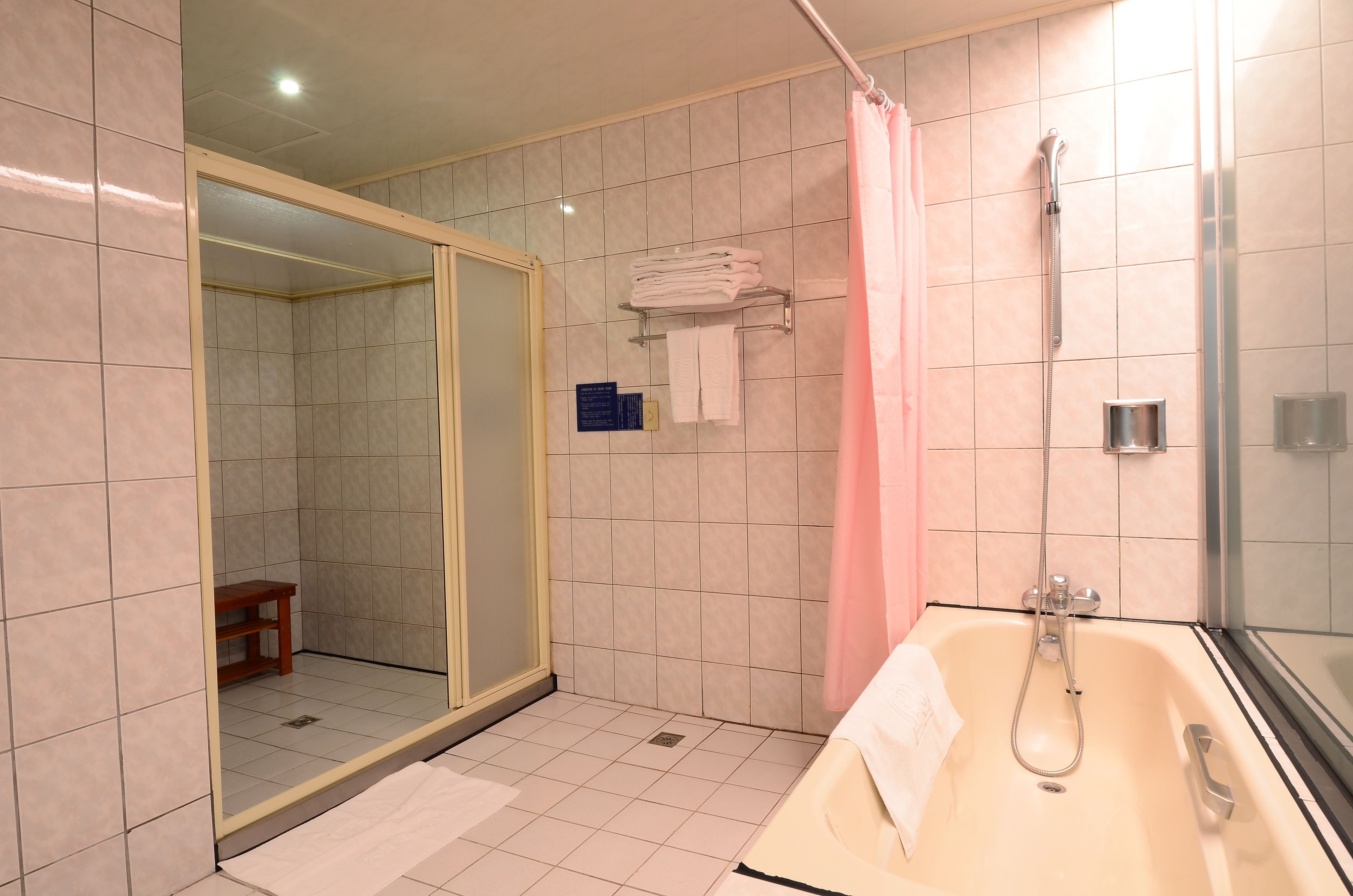 deluxe suite, 1 king bed | bathroom | shower, free toiletries, hair dryer, slippers