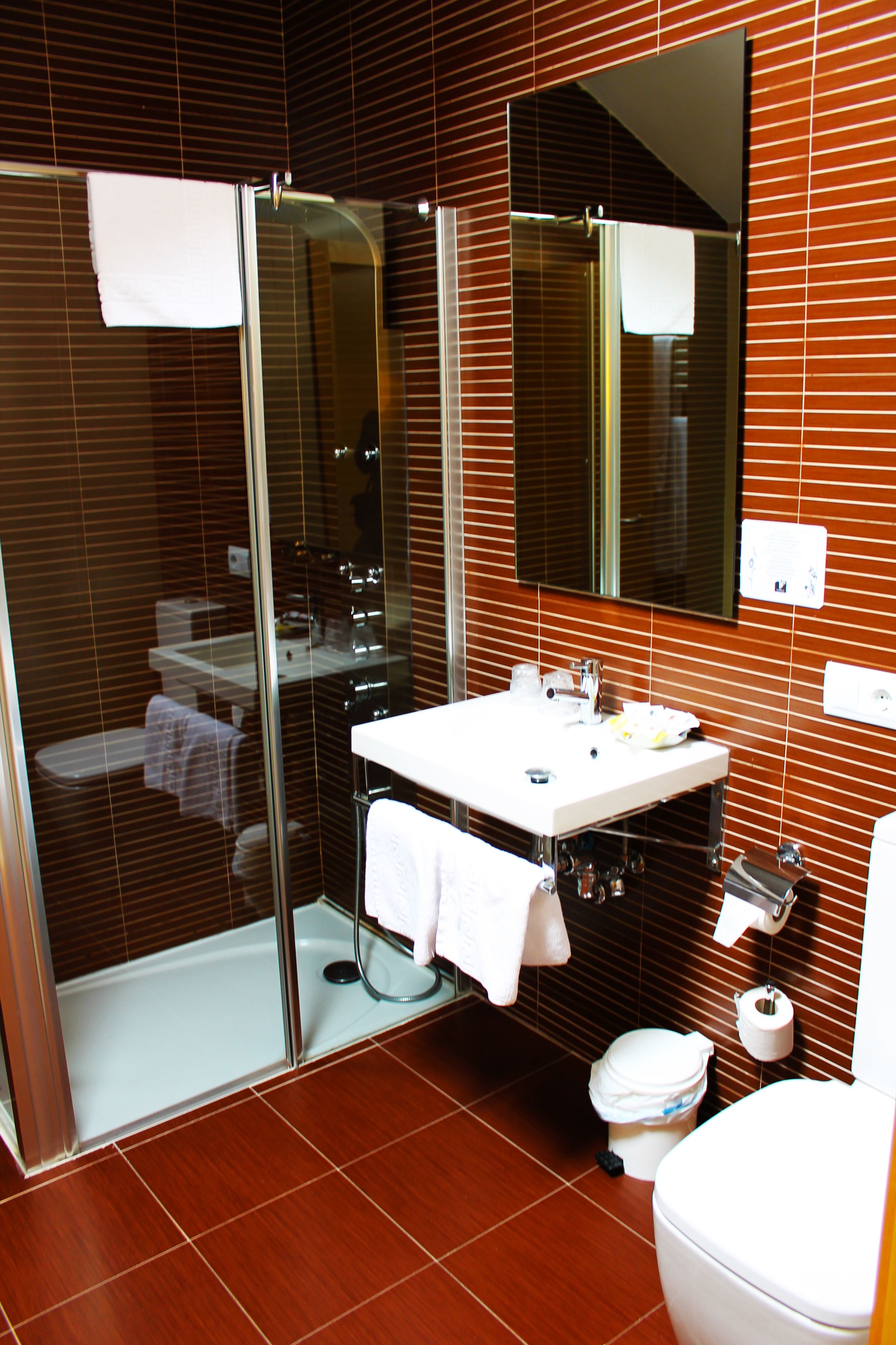 triple room | bathroom | shower, hair dryer, towels