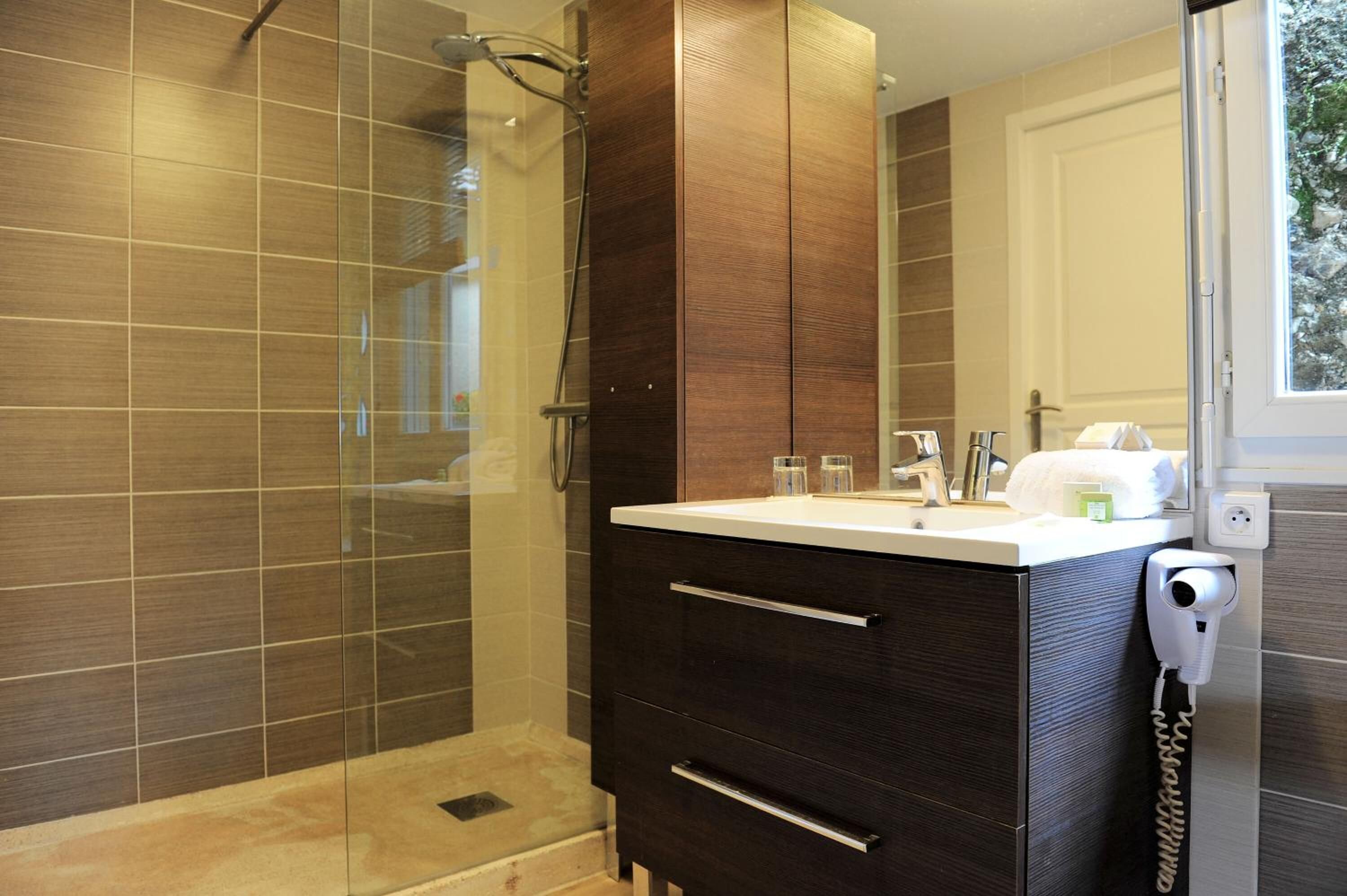 free toiletries, hair dryer, towels