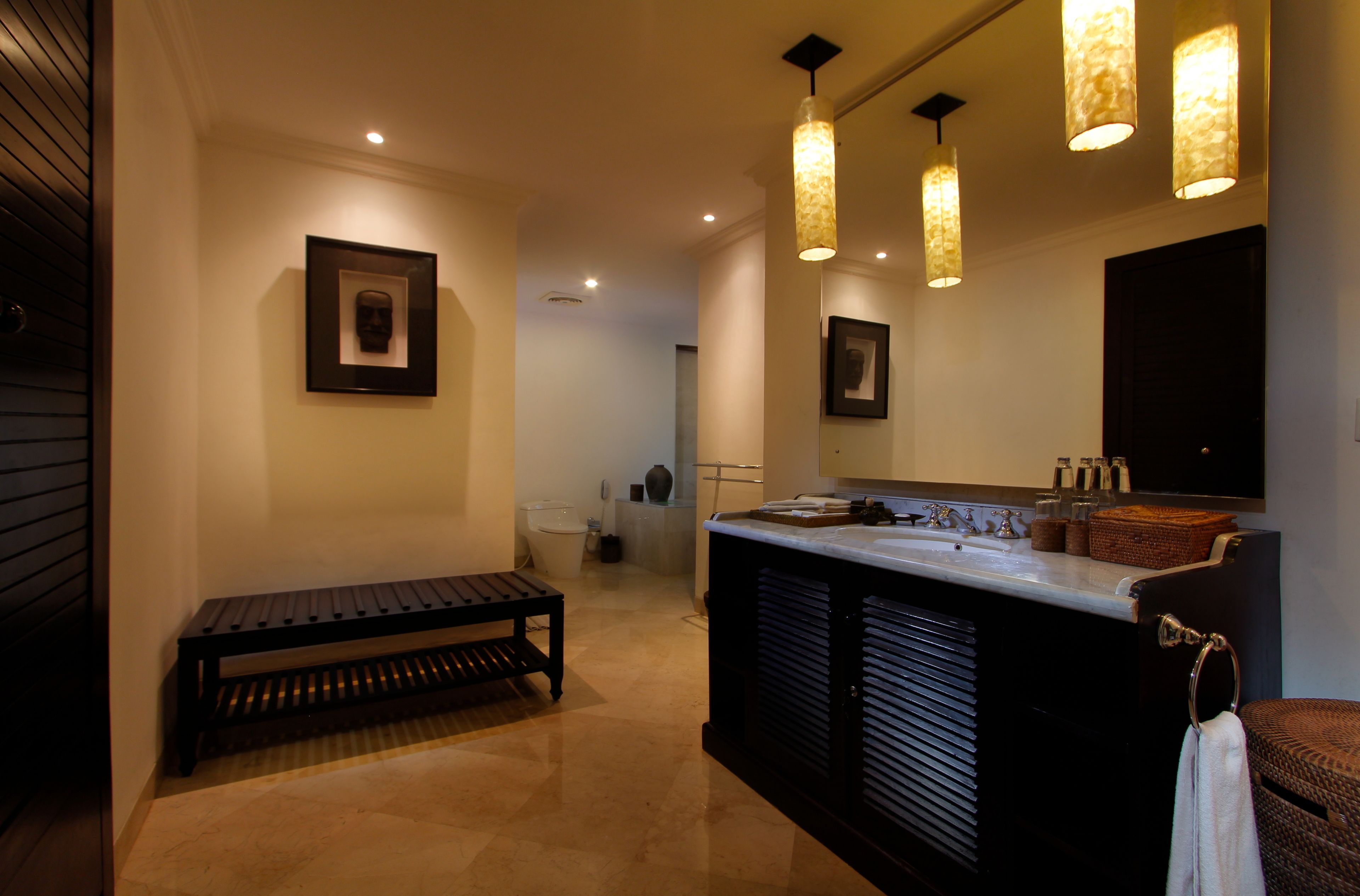 villa, 1 bedroom, private pool | bathroom | separate bathtub and shower, spring water bathtub, rainfall showerhead