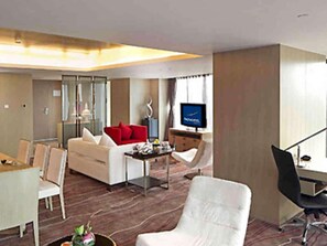 Suite, 1 slaapkamer | 1 slaapkamer, lakens van Egyptisch katoen, luxe beddengoed, donsdekens